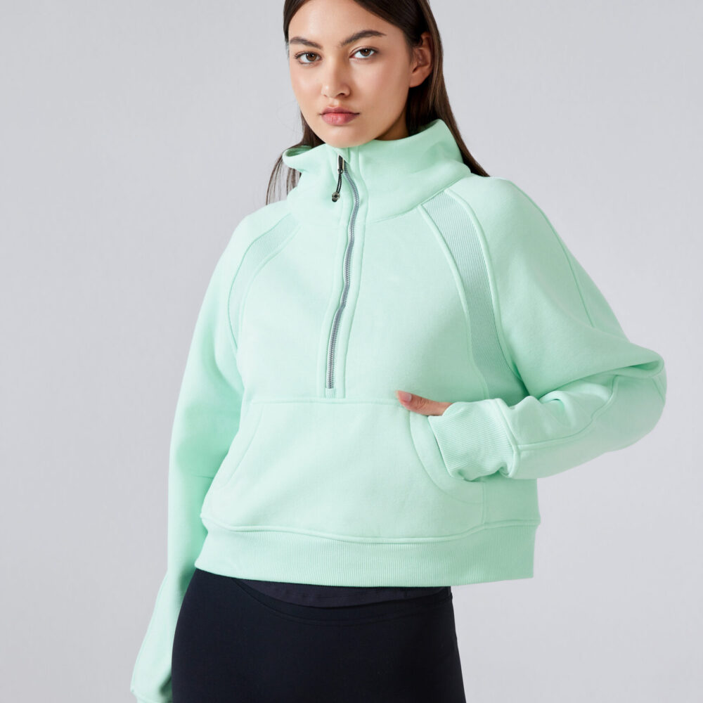 Half-Zip Scuba Hoodie