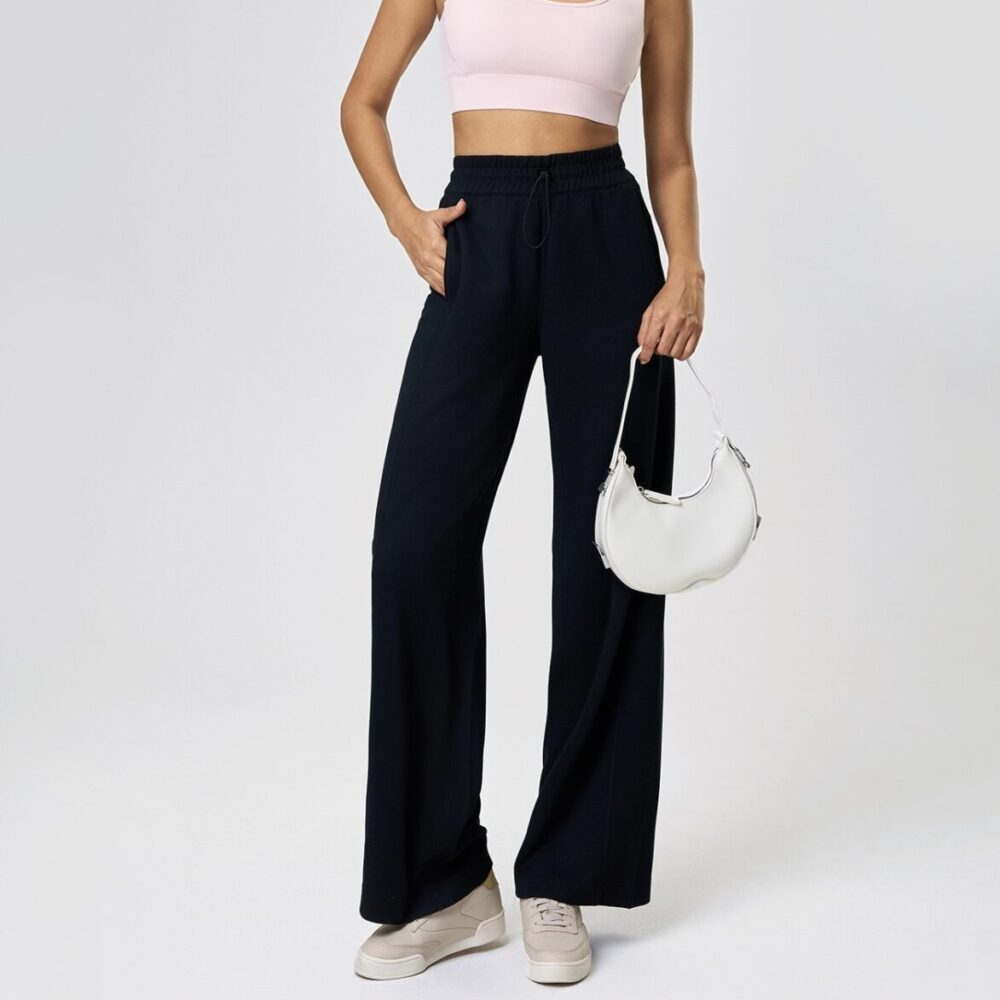 High-Rise Wide-Leg Lounge Pants